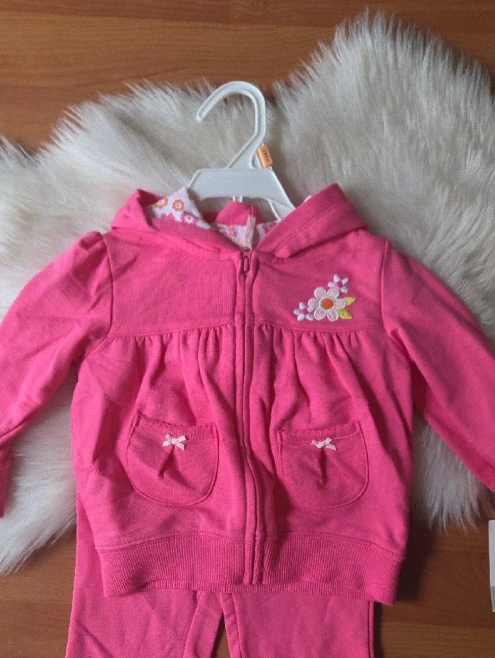 Carter's Pink Girls' Hoodie & Jogger Set. 12 Months